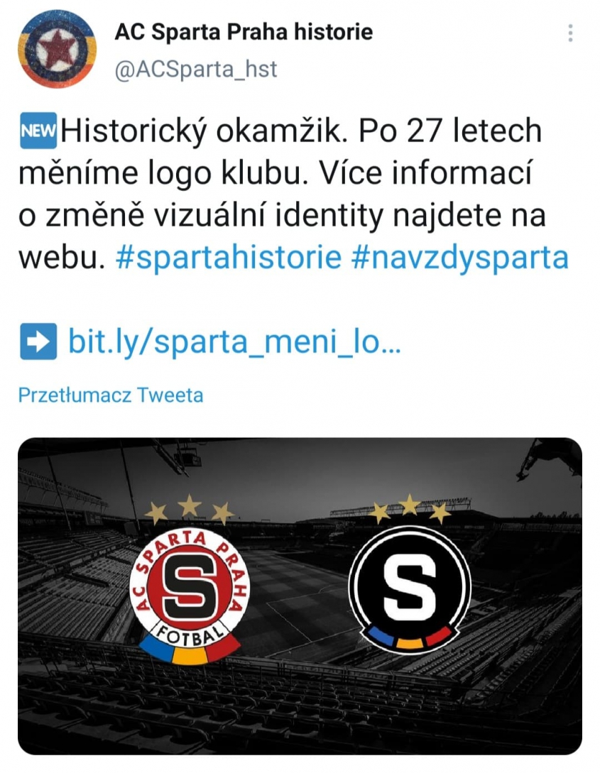 Sparta Praga ZMIENIA HERB!